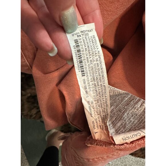 Zara Dusty Pink Washed Denim Oversized Jacket Women’s Size S NWT - Picture 7 of 8